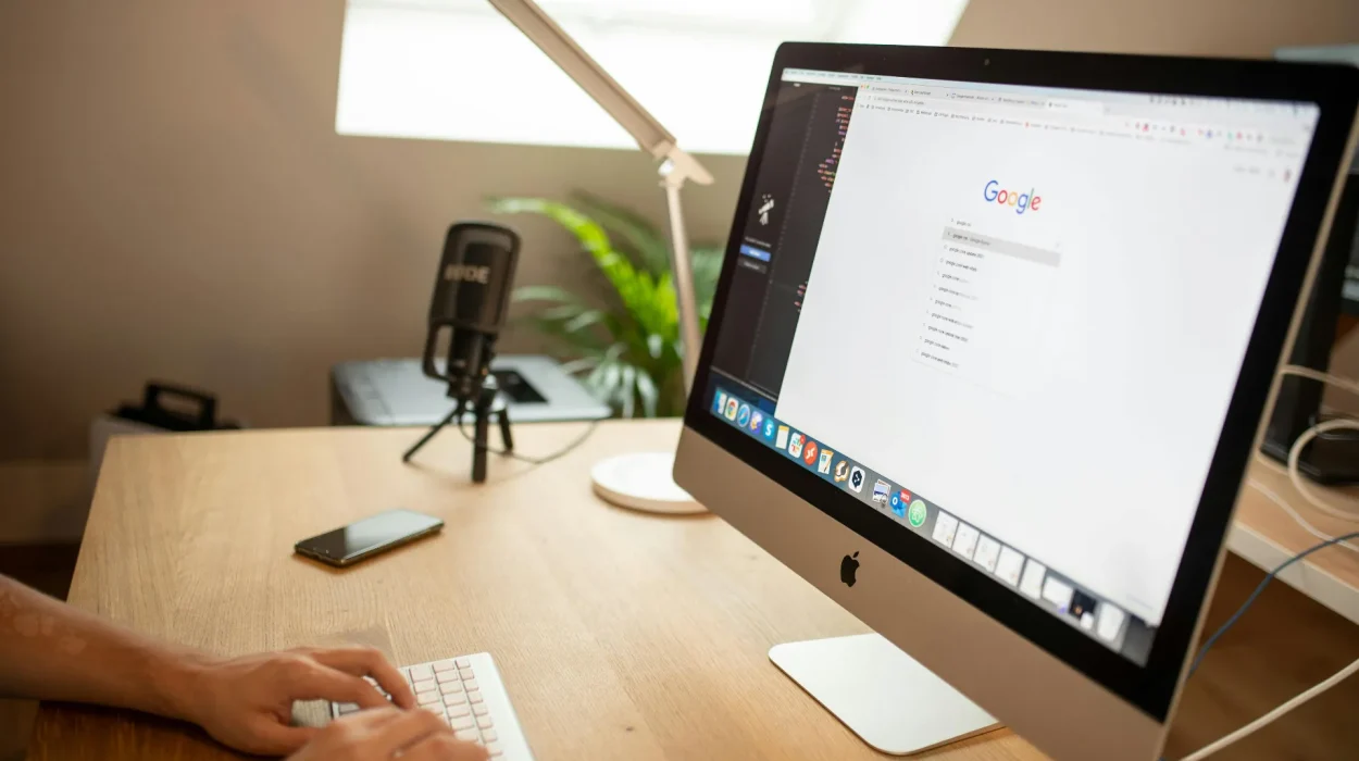 Unlocking SEO: What an SEO Agency Really Does For You 3 desktop imac web designer desk