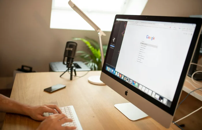 Unlocking SEO: What an SEO Agency Really Does For You 1 desktop imac web designer desk